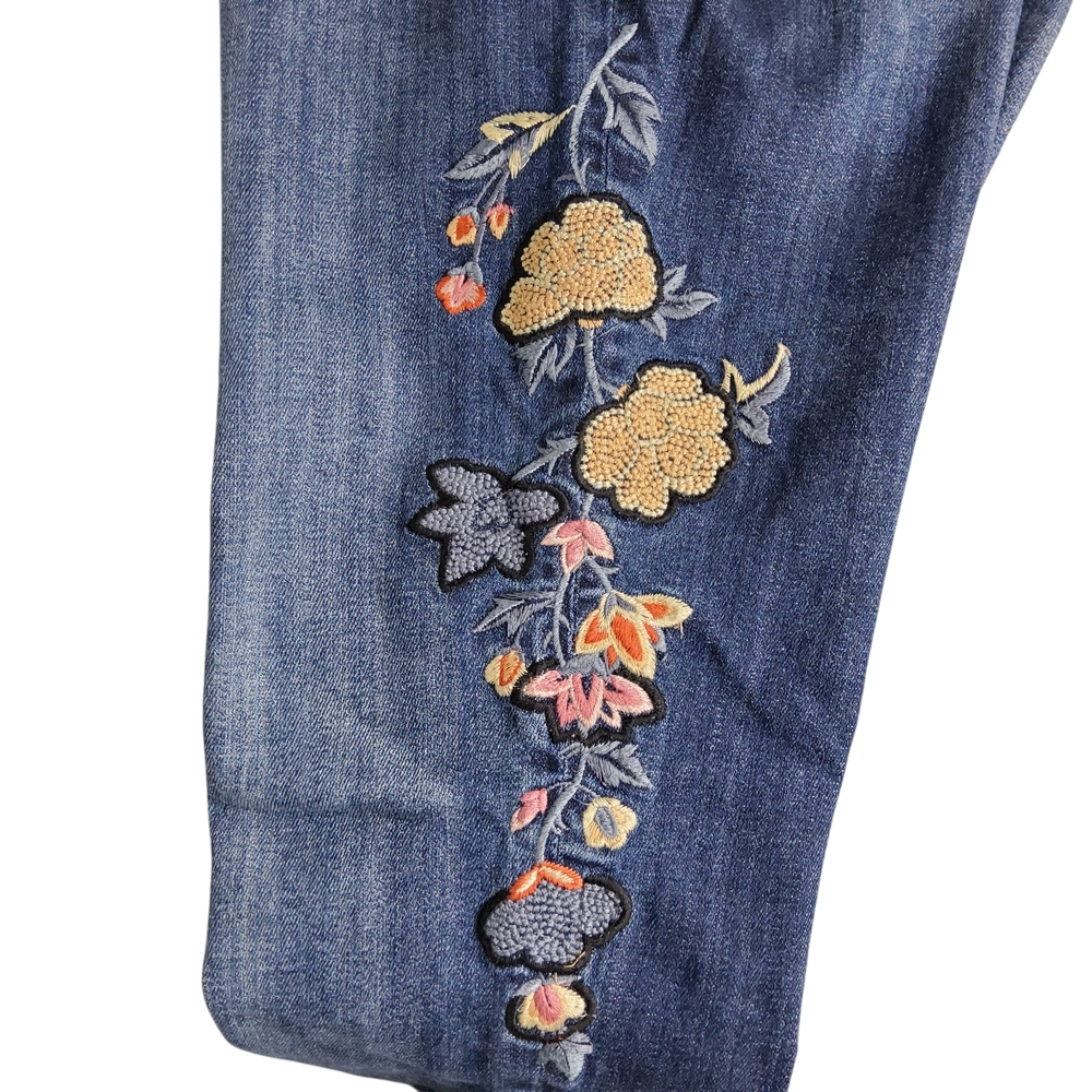 DRIFTWOOD Blue Embroidered Skinny Jeans - Picture 3 of 6
